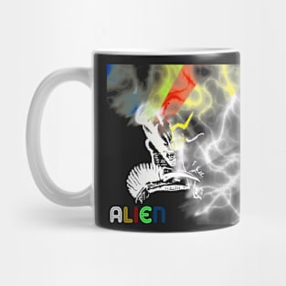 Alien retro rainbows Mug